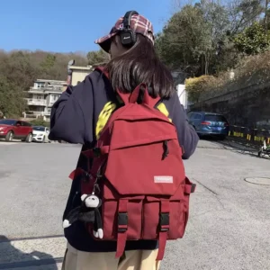 High school student schoolbag  male ins campus backpack female college student simple large capacity travel backpack junior high school .